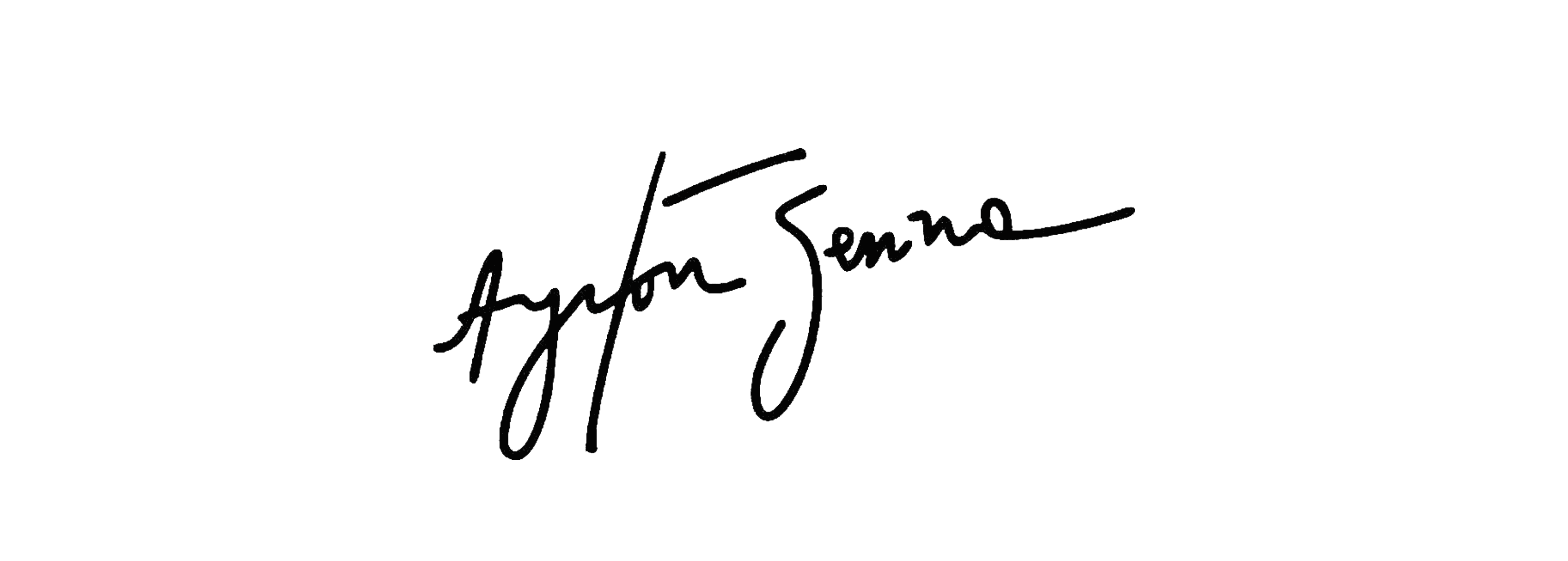 Ayrton Senna’s signature